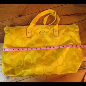 Yellow Nylon Coach Weekender